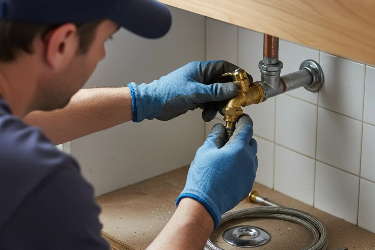 Shutoff valve and fitting work during Emergency Plumbing in Corona